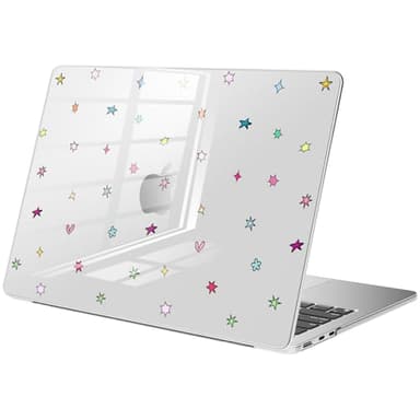 BlHMCASE Compatible with MacBook Air 13.6 inch Case M4 M3 M2 2025-2022 A3240 A3113 A2681 Release, Cute Y2K Star Protective Hard Shell Clear Cover for MacBook Air 13.6