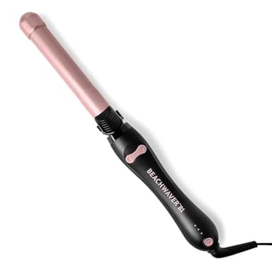 The Beachwaver Co. B1 Rotating Curling Iron-Automatic 1 Inch Ceramic Curling Iron-Easy-to-Use Spinning Wand for Long-Lasting Waves -Auto-Shut Off, Travel-Friendly,Dual Voltage (BW160) in Midnight Rose