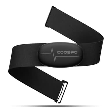 COOSPO Heart Rate Monitor Chest Strap, Bluetooth ANT+ Heart Rate Monitor Chest Sensor with 400H Battery, HRM Works with Strava/Wahoo Fitness/Polar Beat/Peloton/DDP Yoga App