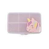 melii Mini Snackle Box – 6 Compartments, Divided Snack Container, Food Storage for Kids and Adults, Removable Dividers, Arts & Crafts, Beads, BPA-Free, Unicorn