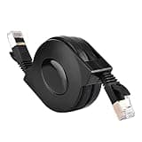 Zerone CAT 7 Ethernet Cable, Retractable CAT7 RJ45 600MHz Patch Shielded LAN Network Cable Flat Ethernet Cord 1.5M
