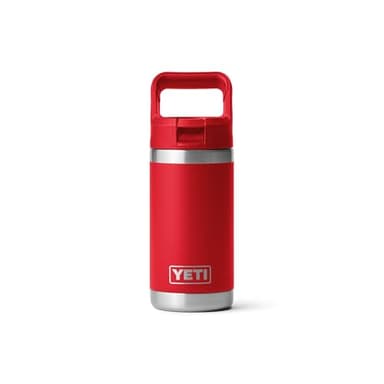 YETI Rambler Jr. 12 oz Kids Bottle, with Straw Cap, Rescue Red