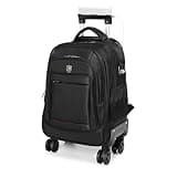 360° rotating Water Resistant Rolling Backpack with 4 Removable Wheels for Adults,Airline Approved Carry on Luggage Fit 15.6 Inch Laptop Travel Backpack with USB Charging Port