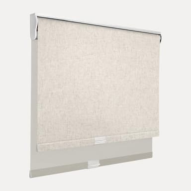 Kerxwerd Dual Roller Shades for Windows Custom to 88" Width Day and Night Double Layer Shade Blackout and Light Filtering Blinds with Valance Linen Beige+ Foggy Grey