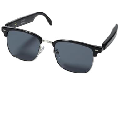 SZXWL Bluetooth Smart Glasses with Camera, Real-Time Translation, Voice Assistant for Sports/Cycling/Running, Bone-Conduction Music Glasses (Sunglasses)