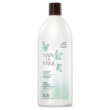 Bain de Terre Green Meadow Balancing Shampoo, Gentle Cleansing for Soft, Silky Hair with Argan & Monoi Oils, Paraben-free, Color-Safe, 33.8 Fl Oz