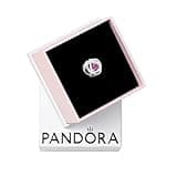 Pandora October Pink Eternity Circle Charm Bracelet Charm Moments Bracelets - Stunning Women's Jewelry - Gift for Women - Made with Sterling Silver & Man-Made Crystal, No Box