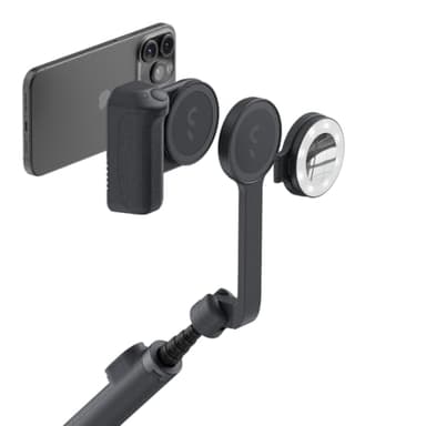 ShiftCam Travel and Creator Kit – MagSafe-Compatible Mobile Creator Bundle for iPhone and Android, Compact Phone Grip, Adjustable LED Light, Extendable Bluetooth Tripod for Vlogging - Travel Kit Pro