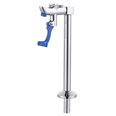 WOWOW Glass Filler Faucet, 9-Inch Push-Back Water Filler Faucet Deck Mount Pedestal Glass Filler Water Station, Stainless Steel Drinking Water Filling Faucet for Bar Hotel Restaurant Cafes