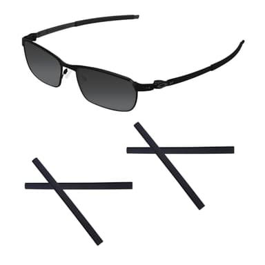 Acefrog 2 Pairs Upgraded Soft Silicone Replacement Temple Sleeve Ear Socks for Oakley Tincup OX3184, Tincup Carbon OX5094 Eyeglasses, Pitchman OX8050 OX8096, Tincup Sunglasses Perfectly Fit, Black