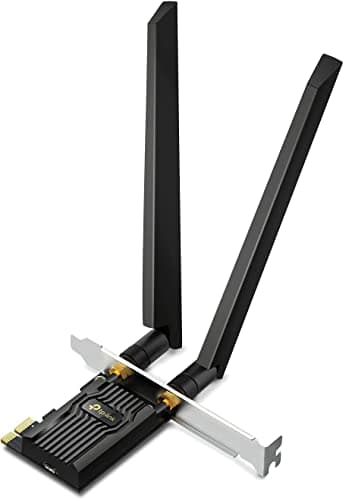 TP-Link WiFi 6E Intel AX210 AXE5400 PCIe WiFi Card for Desktop PC - (Archer TXE72E), Bluetooth 5.3, WPA3, 802.11ax Tri Band Wireless Adapter with MU-MIMO, OFDMA, Ultra-Low Latency, for Windows 10,11