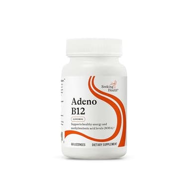 Seeking Health Adeno B12 - Vitamin B Supplement to Support Energy and Brain Health - Adenosylcobalamin Energy Supplement - 3000 mcg, 60 Lozenges