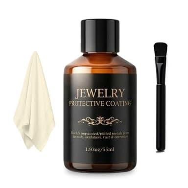 Tyrbsvlnar 55ml Jewelry Protective Coating – Anti-Tarnish & Scratch-Resistant Coating for Silver & Gold, Restores Shine with Long-Lasting Oxidation Barrier, Maintain Brilliant Luster