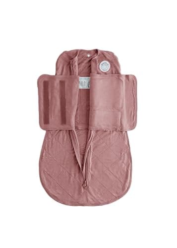 Dreamland Baby Bamboo Viscose Swaddle Blanket (0-6 months). 1.0 TOG Ultra Soft Swaddle Blanket w/Built in Band. 97% Viscose, 3% Spandex (Rose). Mom-Owned US Business, Premium Materials