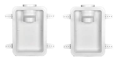 Dundas Jafine DRB4XZW Recessed Dryer Vent Box, 4", White (Pack of 2)