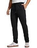 CRZ YOGA Mens 4-Way Stretch Comfy Athletic Pants 30'' - Track Hiking Golf Gym Workout Joggers Work Pants Sweatpants Black Medium
