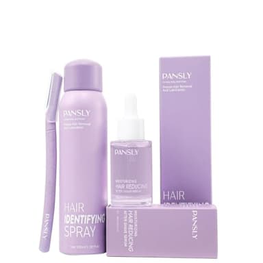 Hair Identifying Spray Kit,Hair Identifier (100mL) for Face Shaving with After Shave Serum(30mL) Kit,Moisturizing&Smoothing skin &Hair Reducing Skin Care Dermaplaner Spray Set for Women Men