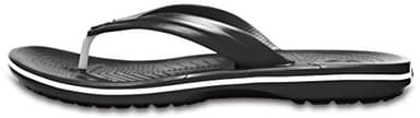 Crocs Unisex Adult Crocband Flip Flop Sandals, Black, 12 Men/14 Women M US