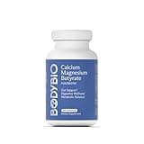 BodyBio Calcium Magnesium Butyrate - Postbiotic for Gut Health, Leaky Gut Repair, Digestive Support, Bloating Relief, & Microbiome Balance - Butyric Acid Supplement for GI Wellness