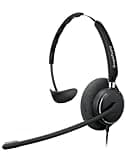 Rownfusny R06S Mono Wired USB Headsets for PC with Noise-Cancelling Microphone, Call Answer Button for MS Teams & IP Phones, Lightweight Design & Memory Foam Cushions for All-Day Comfort (Black)