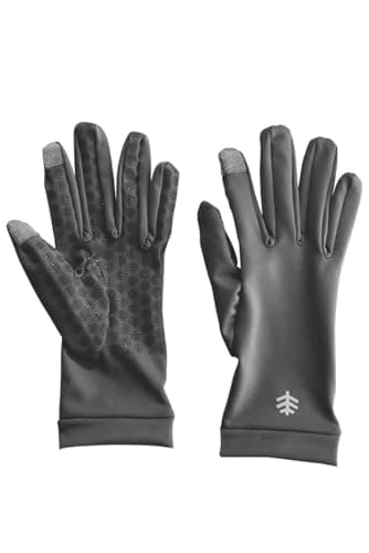 Coolibar Full Finger UV Sun Gloves - UPF 50+ Sun Protection - Gannett in Charcoal