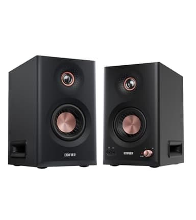 Edifier MR5 2.0 Studio Monitor Bookshelf Speakers, 110W(RMS), Hi-Res Audio, Bluetooth 6.0, 3-Way Active Design, Room Compensation, XLR/TRS/RCA Inputs, Compact Size for Home Studio & Music - Black