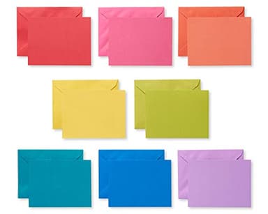 American Greetings Single Panel Blank Cards with Envelopes, Rainbow Colors (200-Count)
