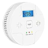 Combination Smoke Carbon Monoxide Alarm Detector Powered by Battery,Dual Alarm Sensor of Smoke and CO,Easy to Install