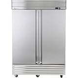 Value Series Commercial Refrigerator - 2-Solid Door Reach-in, Stainless Steel, 54" W (69K-936)