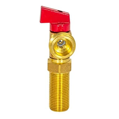 Eastman Brass Outlet Box Red Handle Washing Machine Valve, 1/2 Inch MIP or Sweat x 3/4 Inch MHT, Quarter Turn Ball Valve, Hot Water Applications, 60280