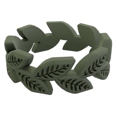 QALO Vine Silicone Ring for Women (Sage, Size 7) - Women’s Wedding Bands - Durable & Breathable Engagement Silicone Rings for Her - Modern Women's Promise Ring - 5.8mm x 1.75mm