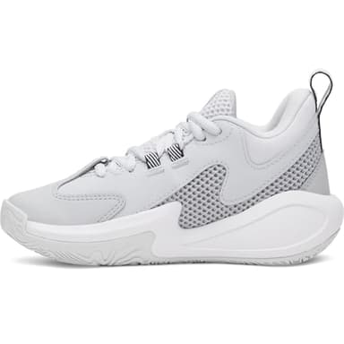 Under Armour Unisex Pre School Curry 3Z 25 Suede, (014) Halo Gray/White/Black, 3, US