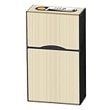 TARVIT Cigarette Case Module with Electric Lighter USB Rechargeable for Whole Package 100mm Cigarettes 20pcs,Flameless, Windproof,Moisture-Proof (Color : Gold Brushed)