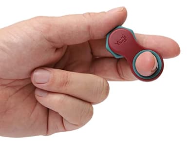 Yogi Fidget Toy for Adults & Kids – Sensory Stress Relief Spinner with 5 Silicone Finger Rings – Quiet Desk Fidget for Focus at Work, School & Travel (Lava)