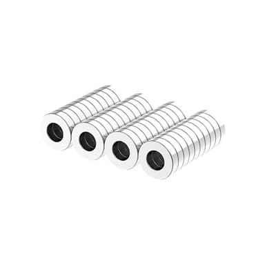 AlpysiaTech N52 Ring Magnets- 1/2" OD x 1/4" ID x 1/8" Thick - 40 Pack, Neodymium Magnet Ring, Round Rare Earth Magnet with Hole for Office, Home,Workshop,DIY Craft Projects