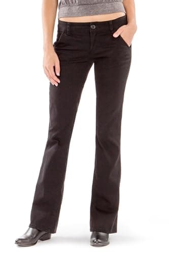 UNIONBAY womens Heather Slash Pocket Stretch Uniform Bootcut Pants, New Black, 9 US