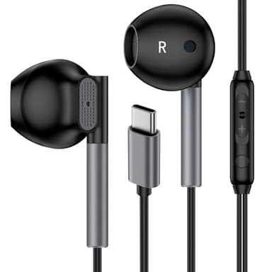 USB C Samsung Headphones Wired for Samsung Galaxy S26 S25 Edge S24 Ultra S23 S22 S21 S20 A17 A56 A36 A26 A16 A55 A35 A25 A15 A54,Type C Wired Earphones Earbuds for iPhone 17e 17 Pro Max Air 16e 16 15