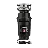 Moen GXP33C Lite Series PRO 1/3 HP Compact Continuous Feed Garbage Disposal for Kitchen Sink, Power Cord Included