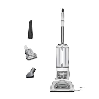 Shark | Upright Vacuum Cleaner | Navigator Lift-Away | Swivel Steering | HEPA Filter | Vacuum for Pet Hair | Crevice Tool & Dusting Brush Included | For Carpets & Hard Floors | White/Silver | NV356E