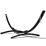 Lazy Daze Hammocks 12 Ft Metal Arc Hammock Stand with Chains, 2-Person Weather-Resistant Steel Curved Heavy Duty Hammock Stand 500 LB Capacity for Outdoor, Black