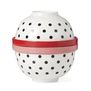 kate spade new york On The Spot 8-Piece Nesting Set, White/MultiColor