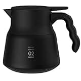 Hario V60 Insulated Metal Server Plus, 600ml, Black