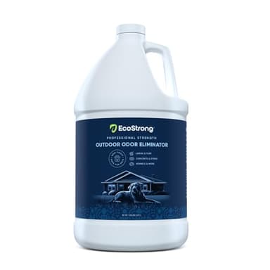 Eco Strong Outdoor Odor Eliminator Outside Dog Urine Enzyme Cleaner Powerful Pet, Cat, Animal Scent Deodorizer | Professional Strength for Yard, Turf, Kennels, Patios, Decks (128 OZ)