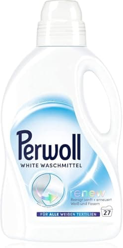Perwoll Renew White (25 washes), Liquid Detergent For White Laundry, Fine Detergent Strengthens Fibers And Improves Color Intensity