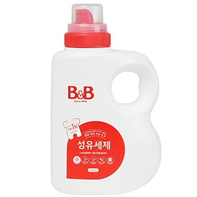 B&B Baby Laundry Detergent Bottle 50.7oz - Liquid Laundry Detergent with Murumuru fruit for Natural Cleaning Effect - Hypoallergenic Detergent for Sensitive Skin - Excellent Stain Removal