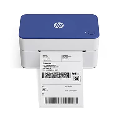 HP Shipping Label Printer, Commercial Grade Direct Thermal, Compact & Easy-to-use, High-Speed 300 DPI, Barcode, Compatible with, UPS, Ebay, ShipStation More, HPKE103, 7.9''x 4.6'' x 4.7'', white