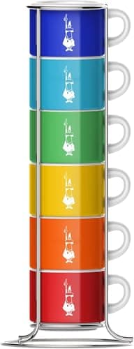 Bialetti, 6 Stacking Cups Color, China