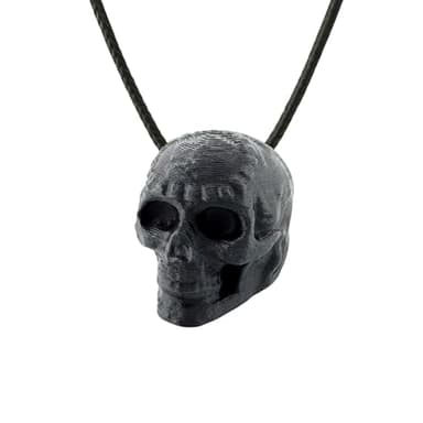 Aztec Death Whistle Necklace - Skull Pendant for Men & Women - 125+ dB Screaming Sound - Grunge Gothic Statement Jewelry - Gothic Skull Pendant - 20" Black Waxed Cord - Made in USA