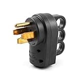 QWORK Nema 14-50P 50 Amp Male RV Replacement Plug, 125/250V Power Assembly Plug with Handle for Camper Trailer