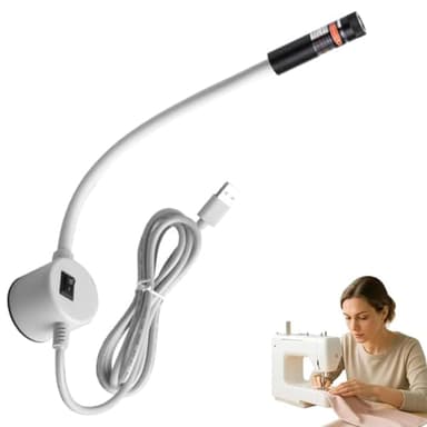 Magnetic Positioning Quilting Light for Sewing Machine, Sewing Red Guide for Straight Stitching, Quilting Red Light with Crosshair, Adjustable Hands-Free Precision Sewing and Quilting Aid Tool